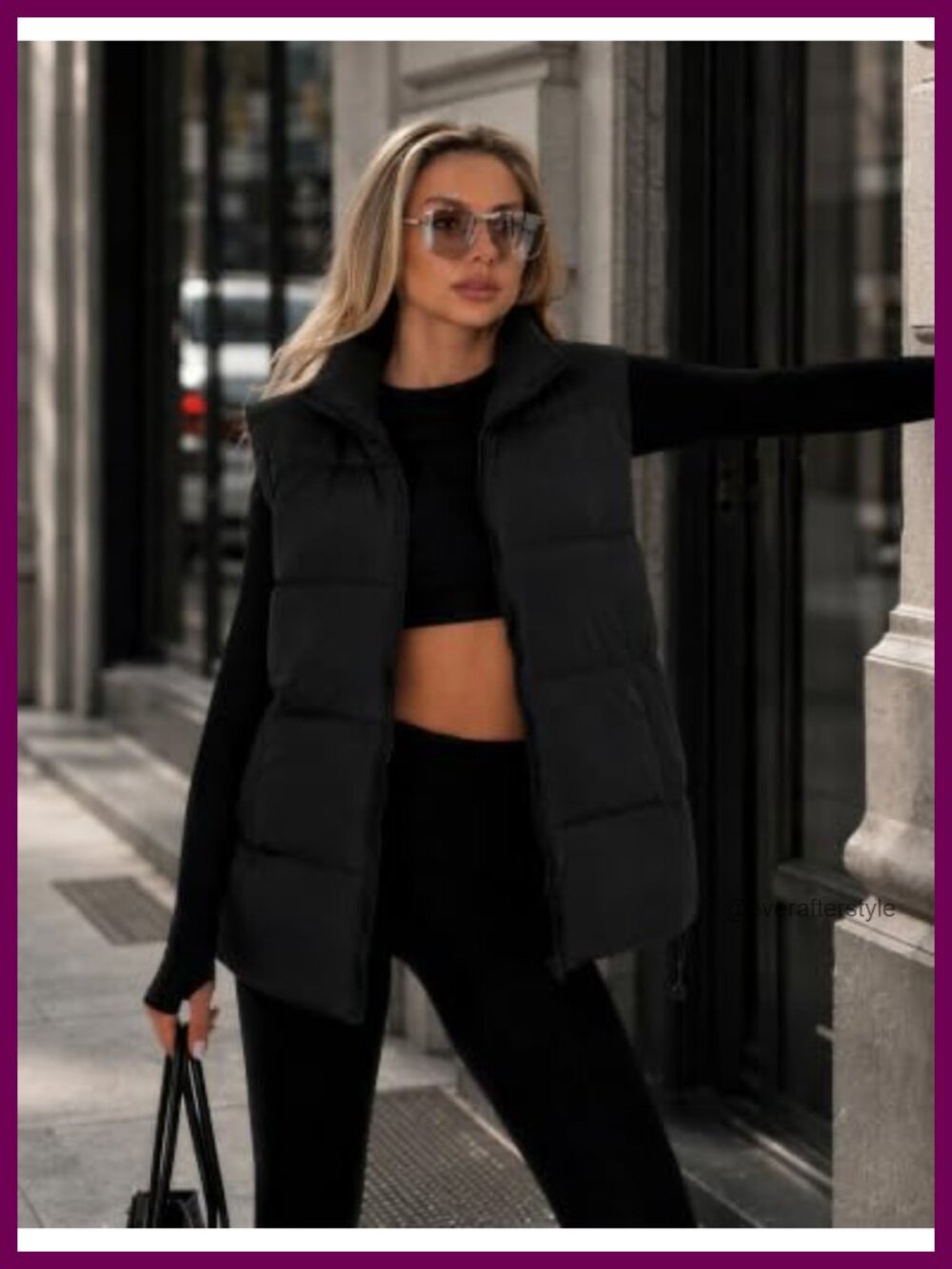 Quilted Puffer Vest Sleeveless Zip-Up Winter Coat - Picture 2 of 6